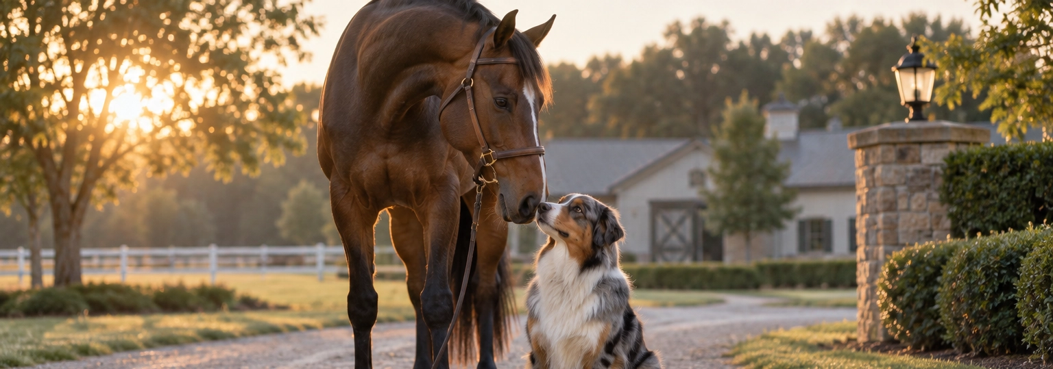 Horse and dog together